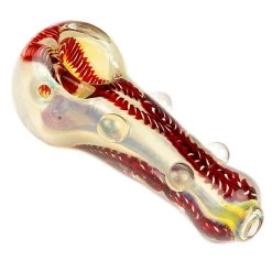 Agung Glass Dry Pipe 7418 -Hookah Equipment Store bubble red
