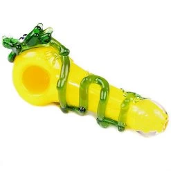 Agung Yellow Glass Dry Pipe Dragon -Hookah Equipment Store drag1