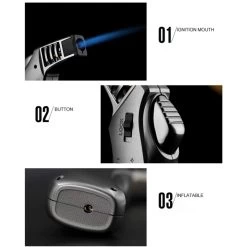 Jobon GLA28 Strong Flame Jet Lighter Blue -Hookah Equipment Store gla28 jobon strong flame jet lighter details