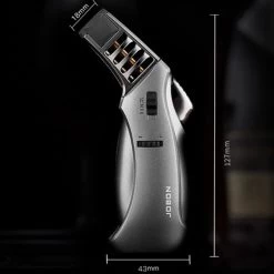Jobon GLA28 Strong Flame Jet Lighter Gun Grey -Hookah Equipment Store gla28 jobon strong flame jet lighter size 1