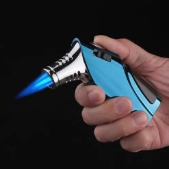 Jobon Triple Flames Impressive Metal Jet Lighter Gift Box Gun Metal -Hookah Equipment Store gla35 jobon triple flame jet lighter gift box blue flame 1