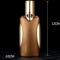 Jobon Quadruple Flame Large Gift Jet Lighter Gold