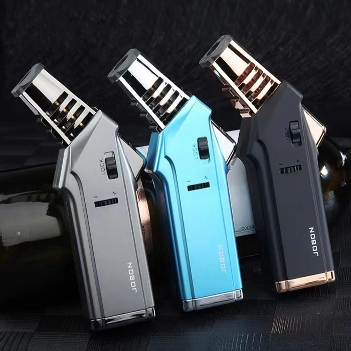 Jobon Large Strong Flame Jet Lighter Blue 3 Jobon Large Strong Flame Jet Lighter Blue - Image 3