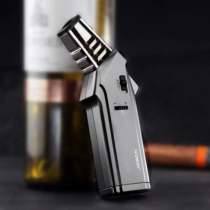 Jobon Large Strong Flame Jet Lighter Gun Grey 1 Jobon Large Strong Flame Jet Lighter Gun Grey