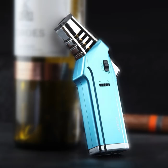 Jobon Large Strong Flame Jet Lighter Blue 1 Jobon Large Strong Flame Jet Lighter Blue