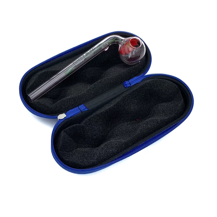 Black Medium Glass Pipe Pouch Case With Zip Lock 4 Black Medium Glass Pipe Pouch Case With Zip Lock - Image 4