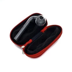 Small Glass Pipe Pouch Case With Zip Lock -Hookah Equipment Store glass pipe case pouch small with pipe2