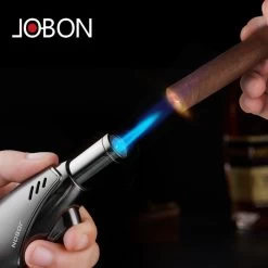 Jobon Vertical Egg Shape Jet Lighter Gift Box Silver -Hookah Equipment Store jobon gla20 egg shape jet lighter flame