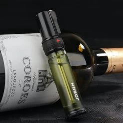 Jobon Butane Flint Single Jet Flame Lighter Transparent Green