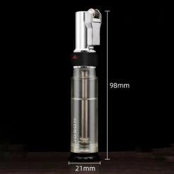 Jobon Butane Flint Single Jet Flame Lighter Transparent Clear -Hookah Equipment Store jobon jet lighter gla37 8 1