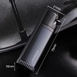 Jobon Flint Lit Twin Flames Gift Jet Lighter Black -Hookah Equipment Store jobon gla31B size