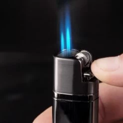 Jobon Flint Lit Twin Flames Gift Jet Lighter Black -Hookah Equipment Store jobon gla31B twin flame