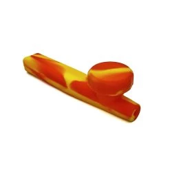 Kazili Silicone Hand Smoking Pipe Yellow Orange