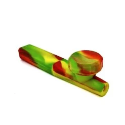 Kazili Silicone Hand Smoking Pipe Rasta