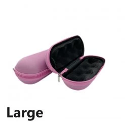 Pink Large Glass Pipe Pouch Case With Zip Lock