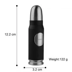 Jobon Bullet Shaped Cigar Jet Lighter Black Silver -Hookah Equipment Store lig118blackSilver sizes