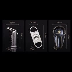 JOBON Lig138 Standing Gift Jet Lighter Grey -Hookah Equipment Store lig138 jobon jet lighter size 1