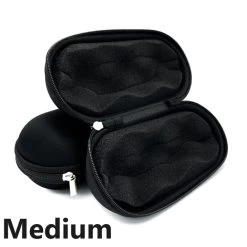 Black Medium Glass Pipe Pouch Case With Zip Lock