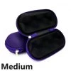 Purple Medium Glass Pipe Pouch Case With Zip Lock