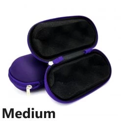 Purple Medium Glass Pipe Pouch Case With Zip Lock