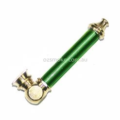 Aluminium Metal Dry Pipe 8cm -Hookah Equipment Store mediumgreen