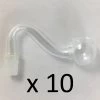 Ten Mini Bubbler Top Glass Pipes C10mm B20mm L7cm
