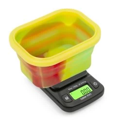 On Balance Mini Scales Rasta Silicone Collapsible Bowl 0.01g_100g