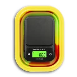 On Balance Mini Scales Rasta Silicone Collapsible Bowl 0.01g_100g -Hookah Equipment Store on balance sbm100ras4
