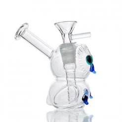 Owl Dual Usage Full Glass Water Pipe Bong Blue Eyes 12cm 5 Owl Dual Usage Full Glass Water Pipe Bong Blue Eyes 12cm -Hookah Equipment Store owl blue eyes 3