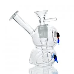 Owl Dual Usage Full Glass Water Pipe Bong Orange Eyes 12cm -Hookah Equipment Store owl orange eyes 3