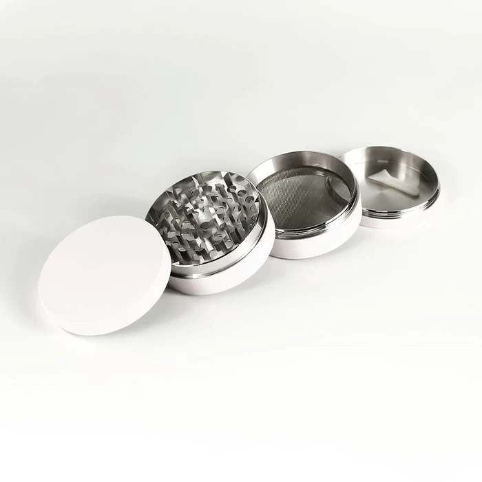 Noctilucent Laser Cut Zinc Grinder Glow In Dark 50mm White 2 Noctilucent Laser Cut Zinc Grinder Glow In Dark 50mm White - Image 2