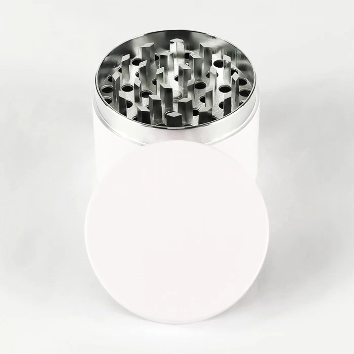 Noctilucent Laser Cut Zinc Grinder Glow In Dark 50mm White 3 Noctilucent Laser Cut Zinc Grinder Glow In Dark 50mm White - Image 3