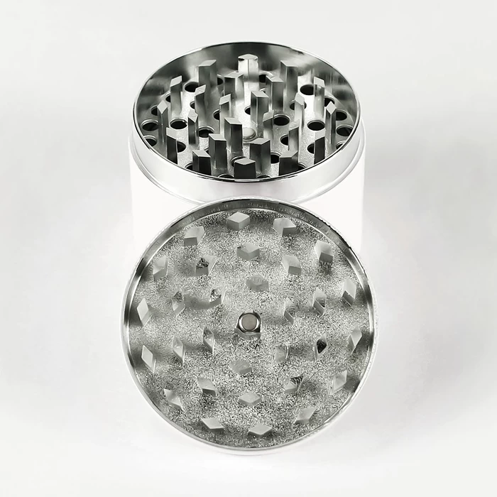 Noctilucent Laser Cut Zinc Grinder Glow In Dark 50mm White 4 Noctilucent Laser Cut Zinc Grinder Glow In Dark 50mm White - Image 4