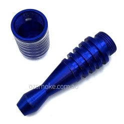 Aluminum Smokeless Dry Pipe 8cm Blue -Hookah Equipment Store ozp1202 Alluminum smokeless dry pipe blue open