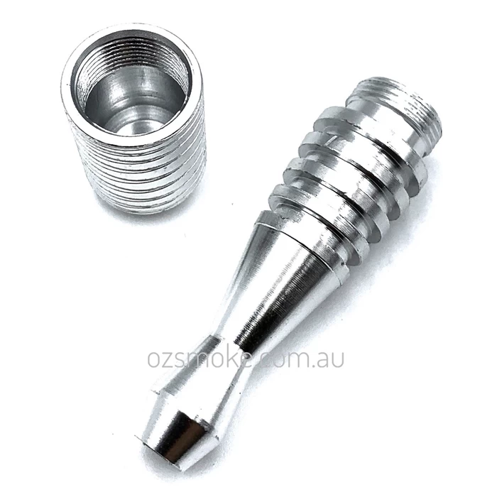 Aluminum Smokeless Dry Pipe 8cm Silver 3 Aluminum Smokeless Dry Pipe 8cm Silver - Image 3