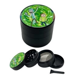Rick Morty 4 Pieces Top Printed Herb Grinder D40mm