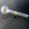 Smile Face Straight Clear Glass Pipe 12cm