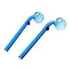 Full Light Blue Twin Pack Sweet Puff Glass Pipe