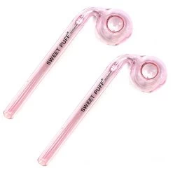 Full Pink Sweet Puff Glass Pipe Twin Pack