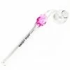 Pink Skull Sweet Puff Curved Glass Pipe 13cm