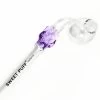 Purple Skull Sweet Puff Curved Glass Pipe 13cm