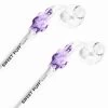 Twin Pack Purple Skull Sweet Puff Curved Glass Pipe 13cm