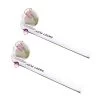 Twin Pack White Flower Pink Balancer Clear SWEET PUFF Glass Pipe 13cm