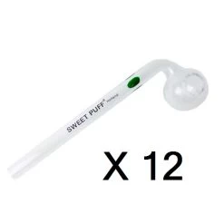 Dozen Pack 15cm SWEET PUFF GLASS PIPE