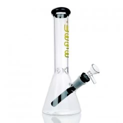 WEGE Ice Catcher Beaker Medium Full Glass Bong Black 25cm