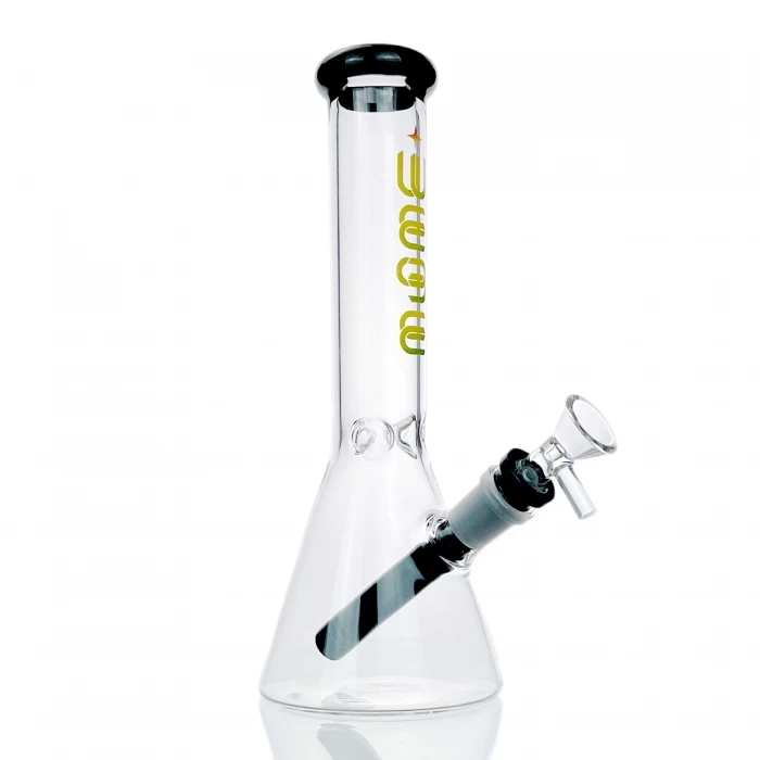 WEGE Ice Catcher Beaker Medium Full Glass Bong Black 25cm 1 WEGE Ice Catcher Beaker Medium Full Glass Bong Black 25cm