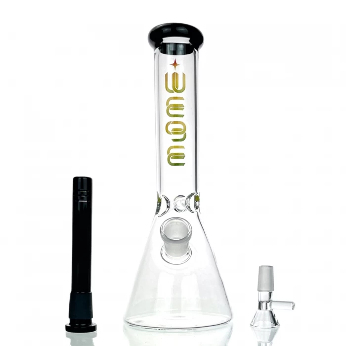 WEGE Ice Catcher Beaker Medium Full Glass Bong Black 25cm 2 WEGE Ice Catcher Beaker Medium Full Glass Bong Black 25cm - Image 2