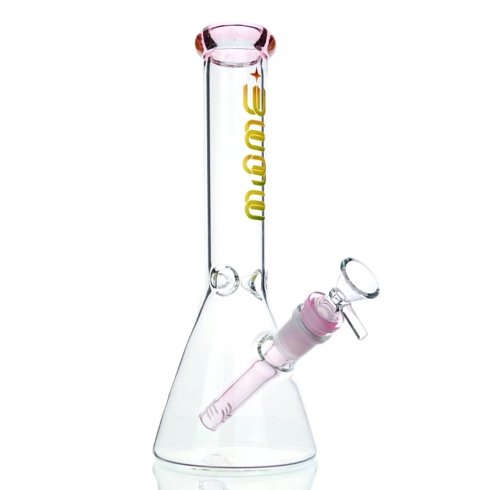 WEGE Ice Catcher Beaker Medium Full Glass Bong Pink 25cm 1 WEGE Ice Catcher Beaker Medium Full Glass Bong Pink 25cm
