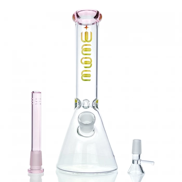 WEGE Ice Catcher Beaker Medium Full Glass Bong Pink 25cm 2 WEGE Ice Catcher Beaker Medium Full Glass Bong Pink 25cm - Image 2