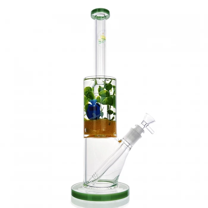 WEGE Underwater Landscape Full Glass Bong 33cm Green 1 WEGE Underwater Landscape Full Glass Bong 33cm Green